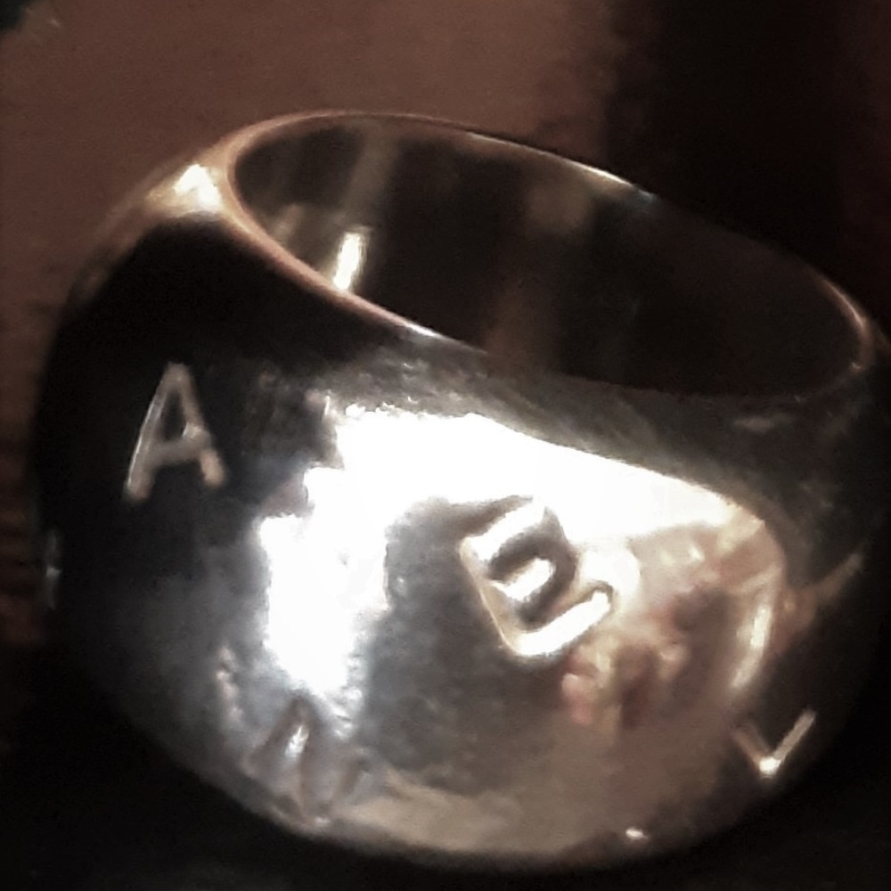 Authentic Chanel Sterling HEAVY Dome Ring 28.35 gr